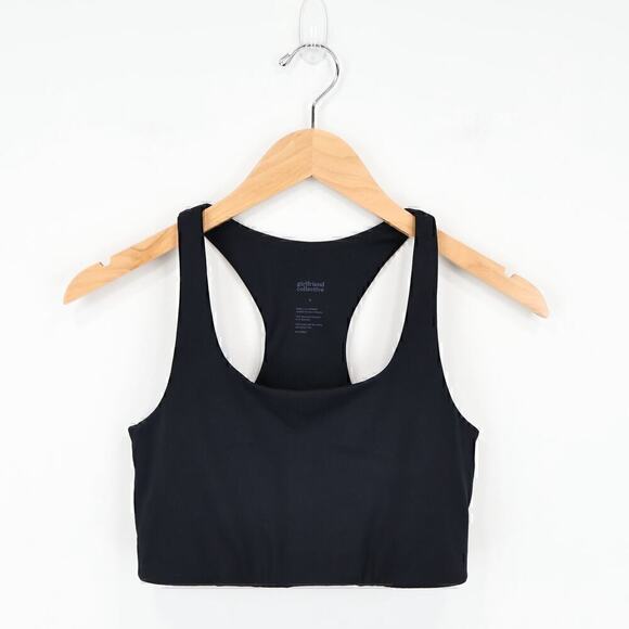 Girlfriend Collective Paloma Racerback Bra Black Size Small - Picture 1 of 3